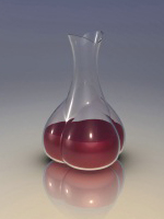 Wine decanter design rendering.